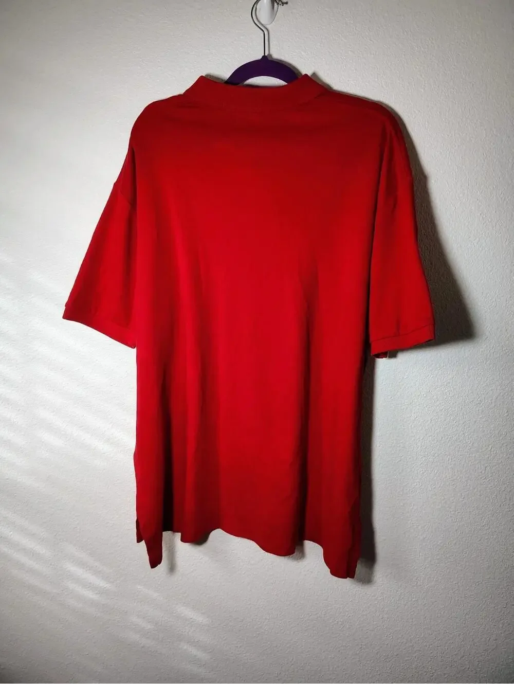 Polo Ralph Lauren Red Mens XL 100% Cotton Logo Colard